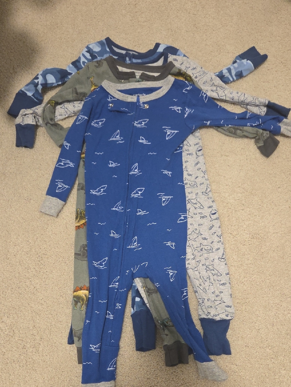 Footless Zipper 18 Month Pajamas